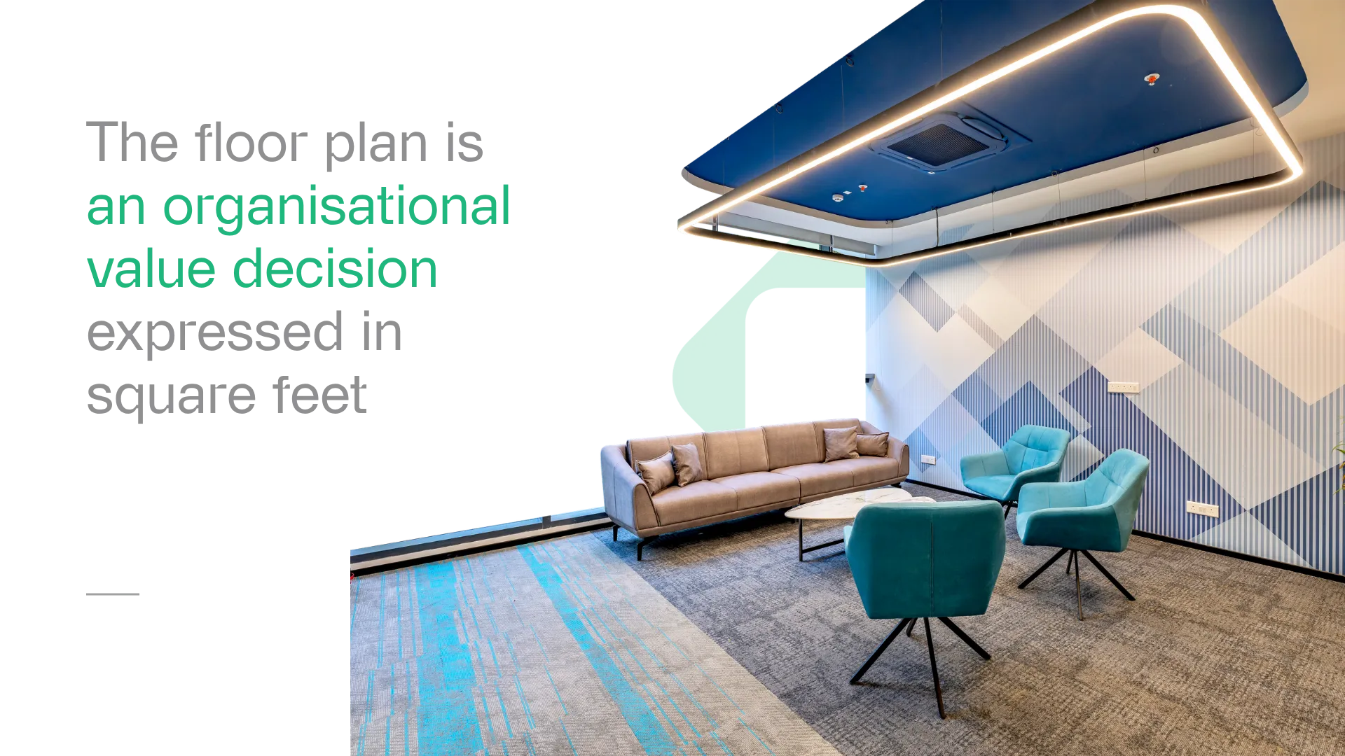 The floor plan is an organisational value decision expressed in square feet
