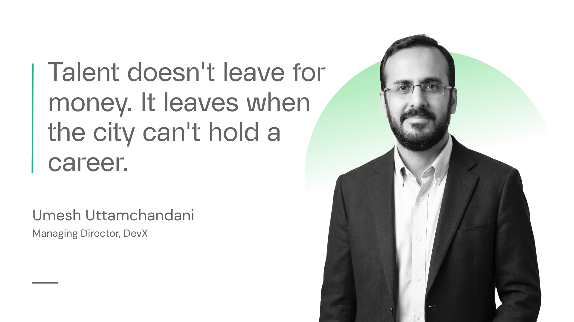 Talent doesn't leave for money. It leaves when the city can't hold a career.
