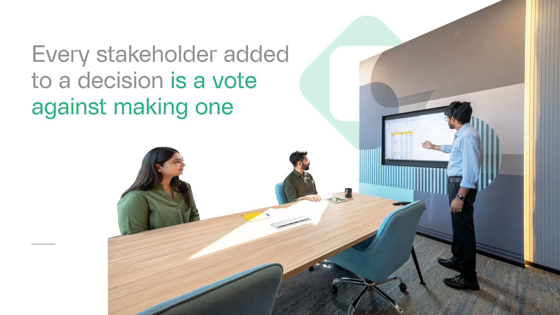 Every stakeholder added to a decision is a vote against making one