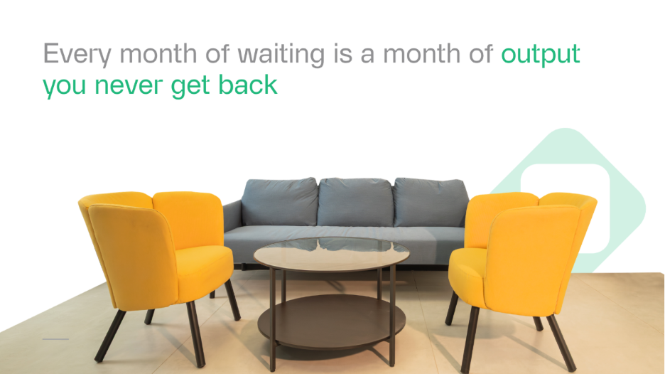 Every month of waiting is a month of output you never get back
