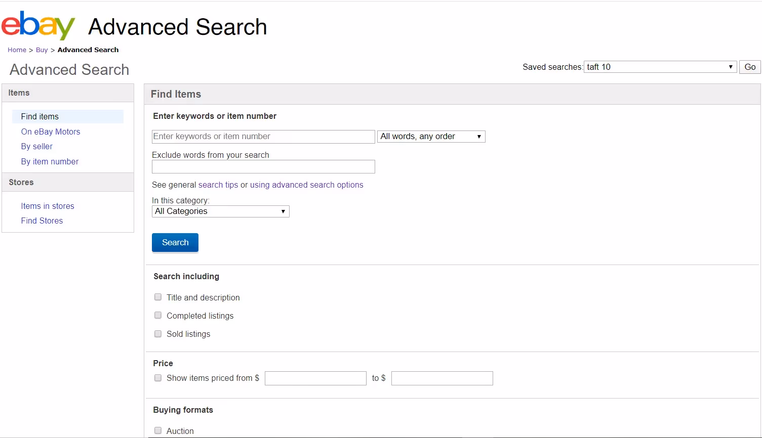 ebay advanced search