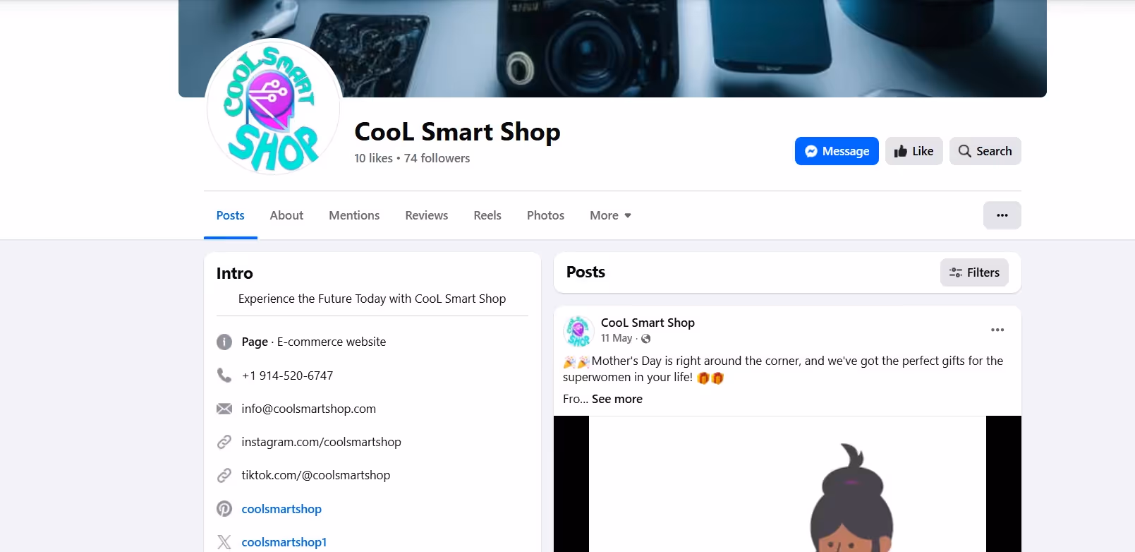 Negozio intelligente e cool