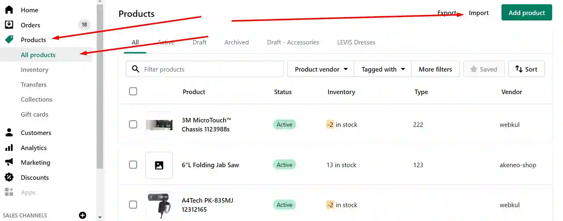 Pulire la scheda prodotto in Shopify