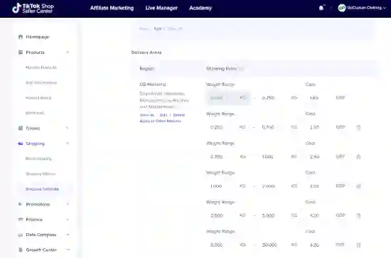 Passo 2: Configure as Configurações de Envio para Dropshipping