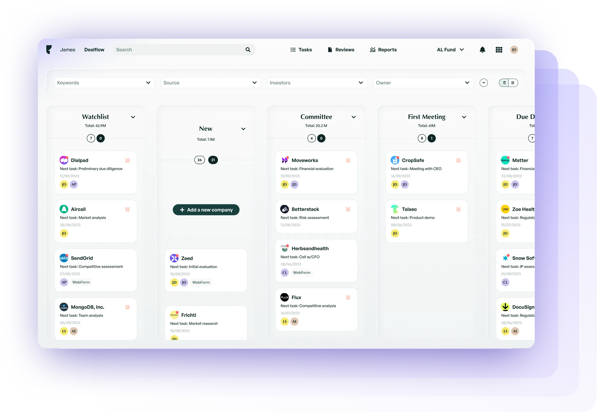 Edda deal flow software