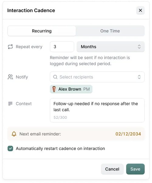 Interaction Cadence