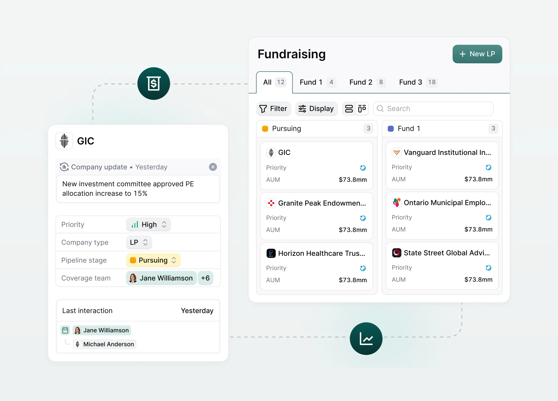 The app illustrates different fundraising types, providing users with a range of options to consider for their campaigns