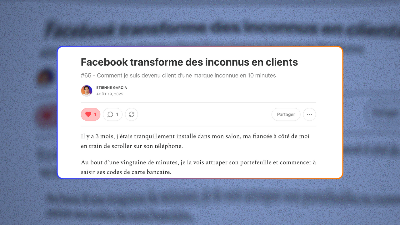 Facebook transforme des inconnus en clients