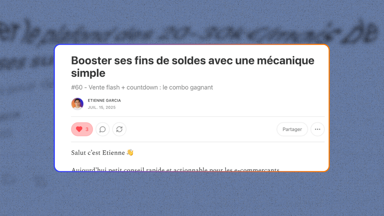 Booster ses fins de soldes avec une mécanique simple