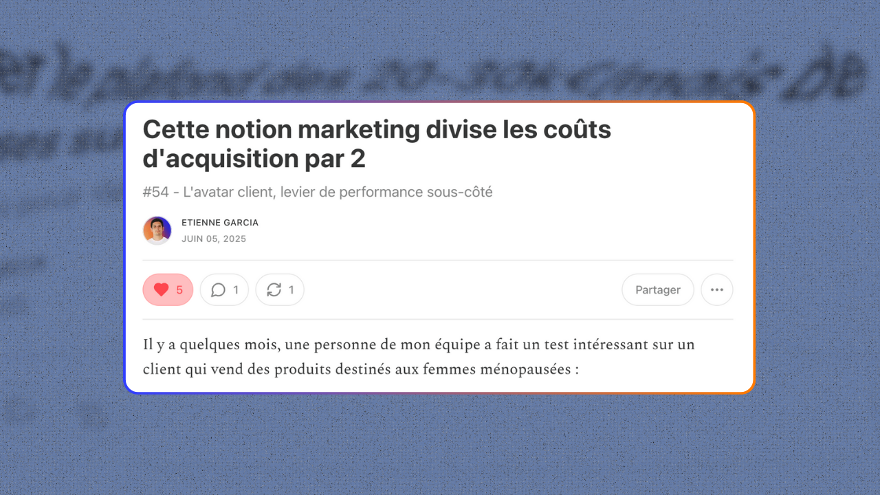 Cette notion marketing divise les coûts d'acquisition par 2