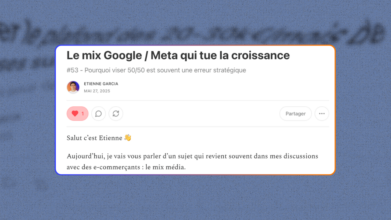  Le mix Google / Meta qui tue la croissance