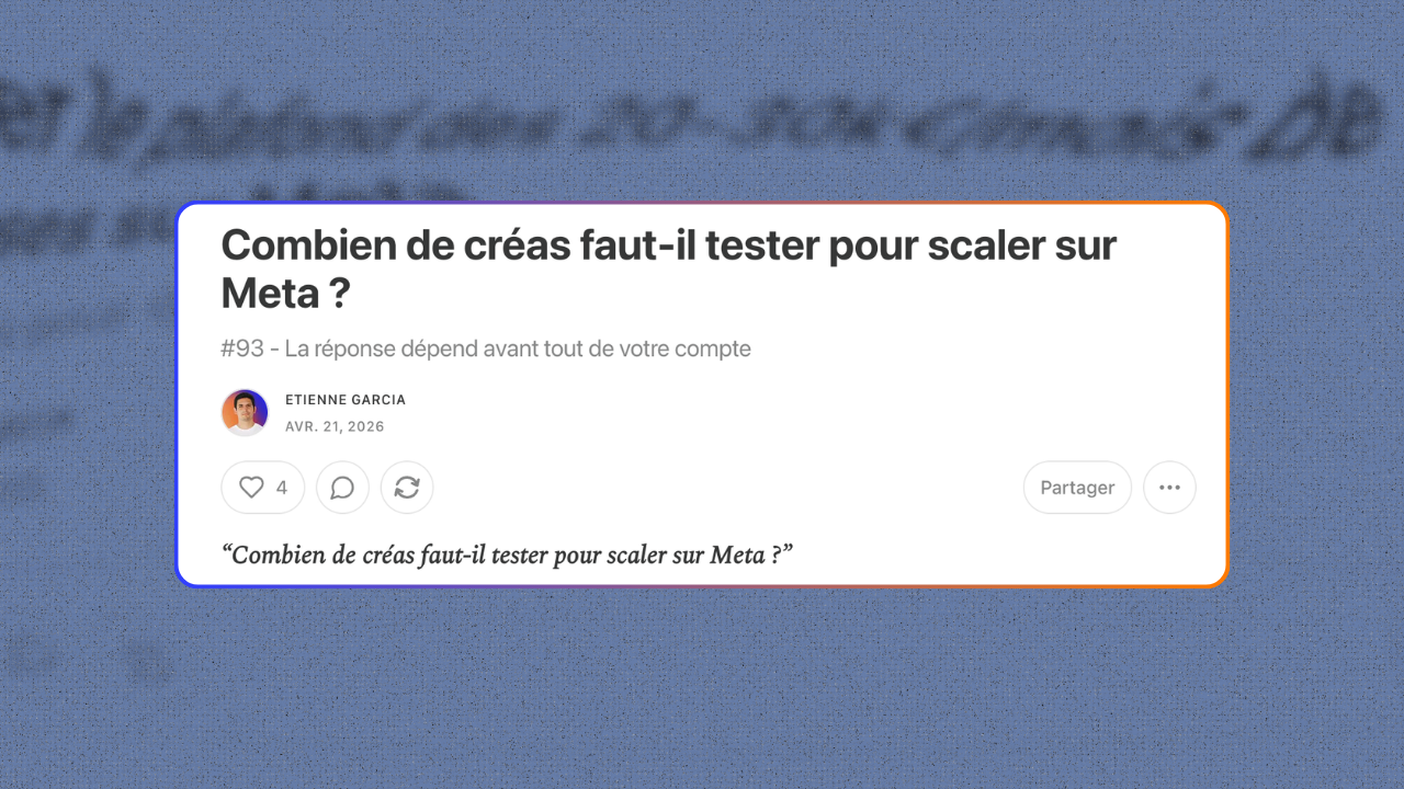 Combien de créas faut-il tester pour scaler sur Meta ?