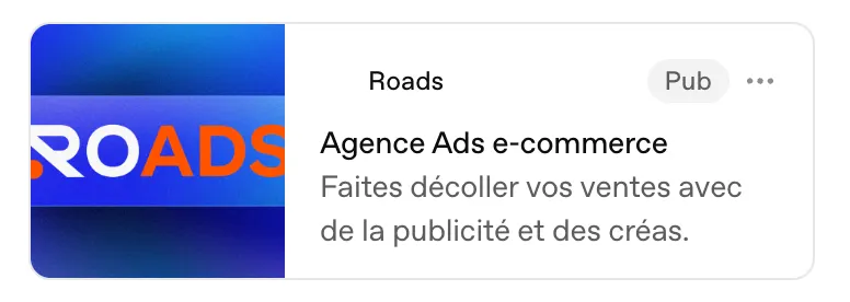 prévisualisation d'une publicité ChatGPT Ads pour une marque e-commerce.