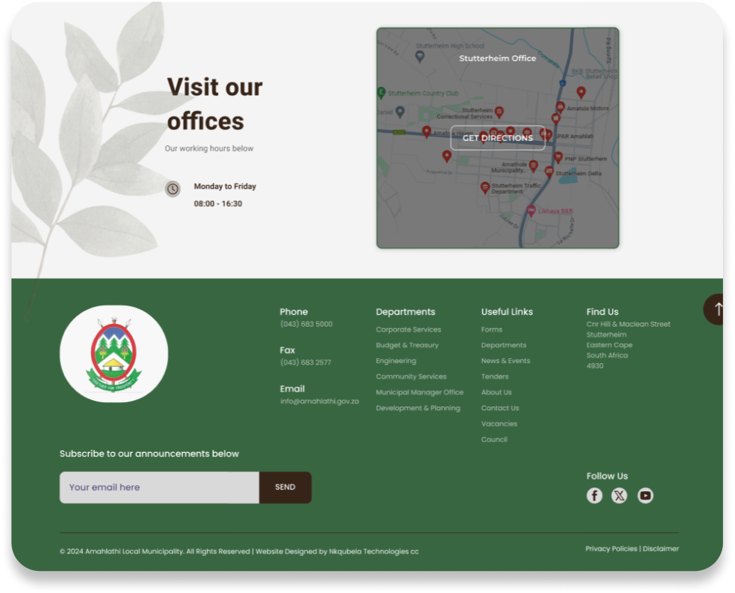 Client Landing Page