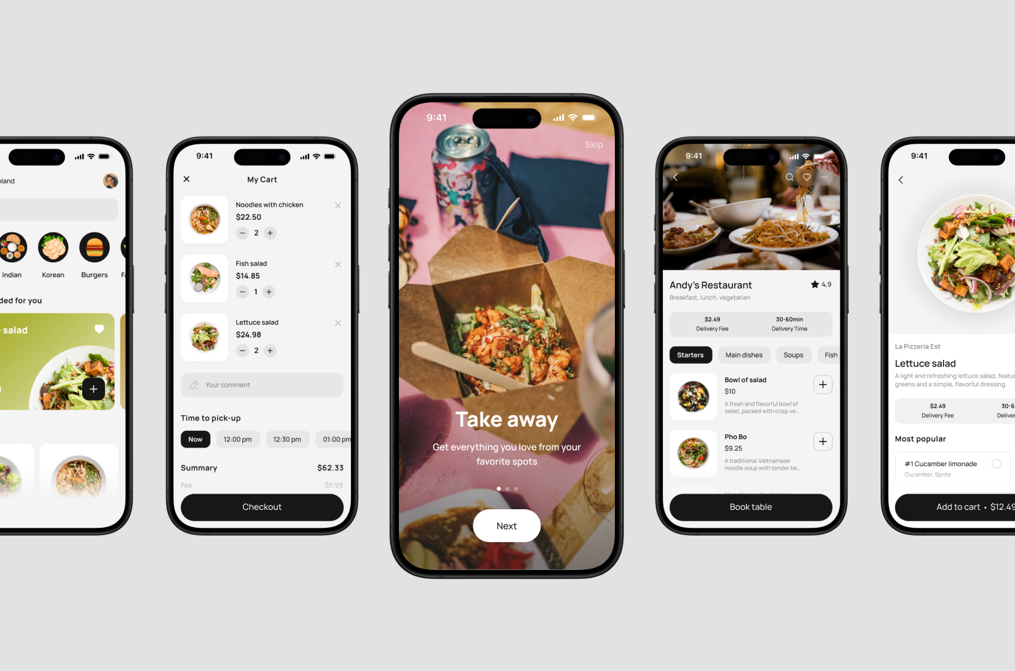 Food delivery app design 