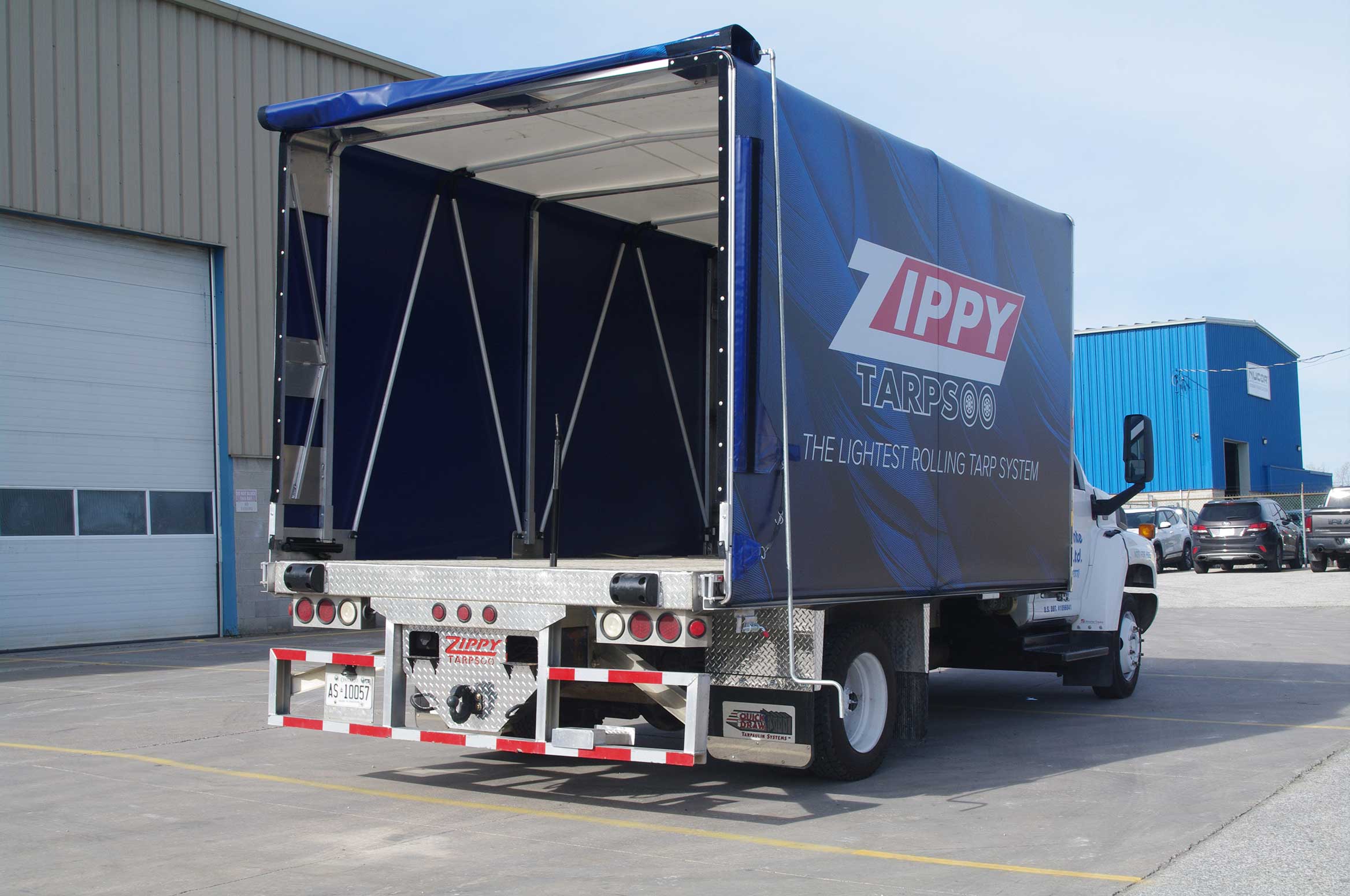 Outside view of truck using a Zippy Tarp.