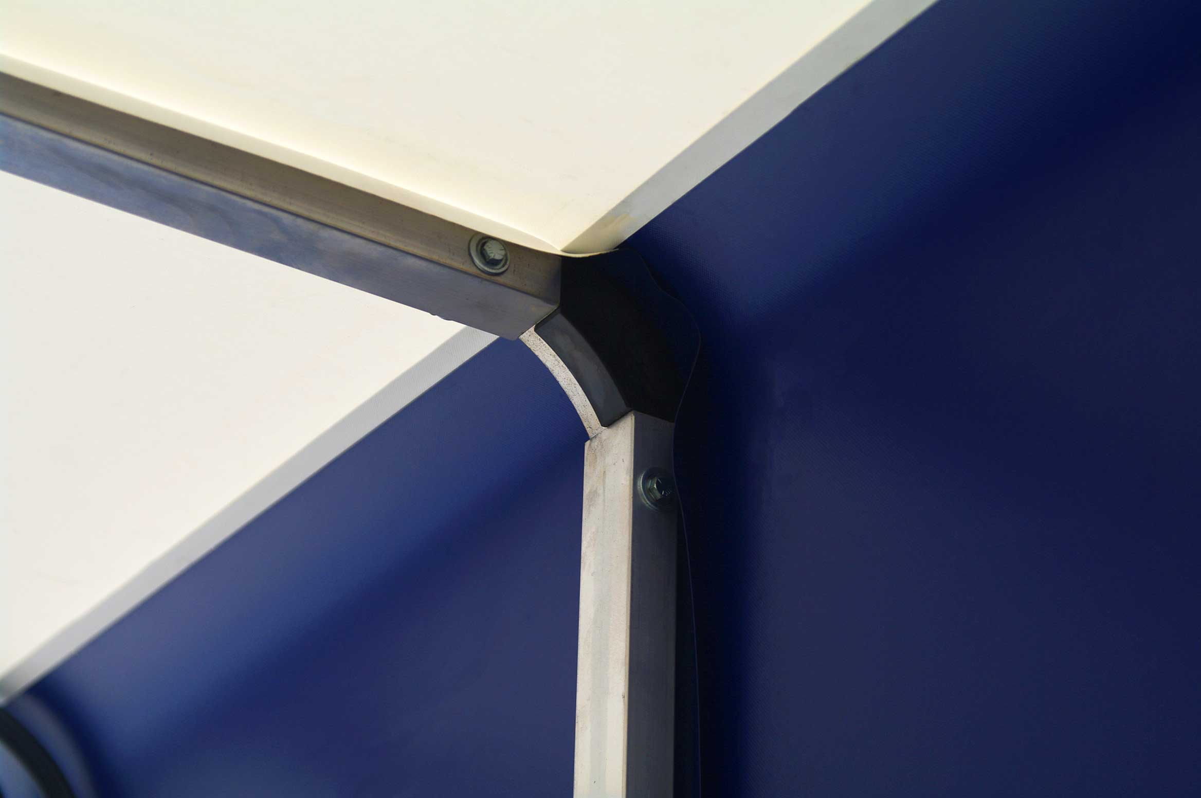 Top bracket of Zippy Tarp holding in place.