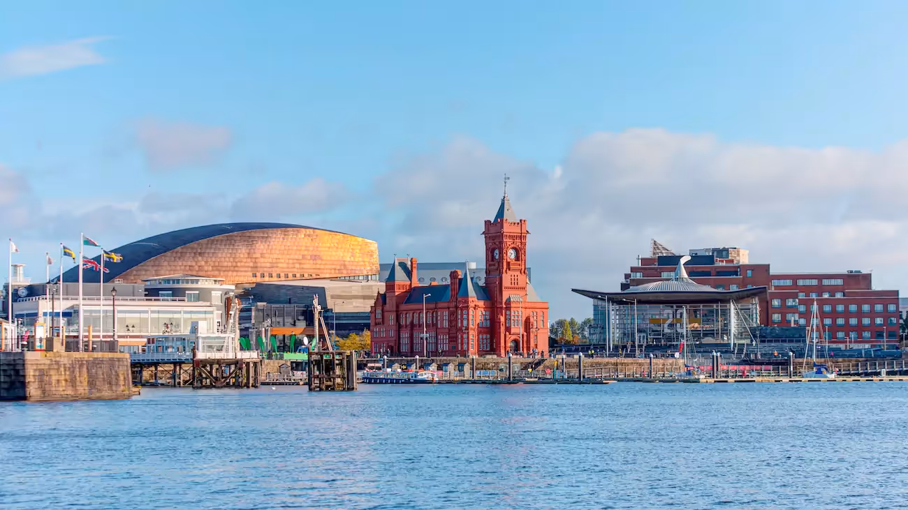 Cardiff bay in Wales.
