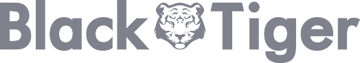Black Tiger logo with stylized tiger face between the words Black and Tiger.