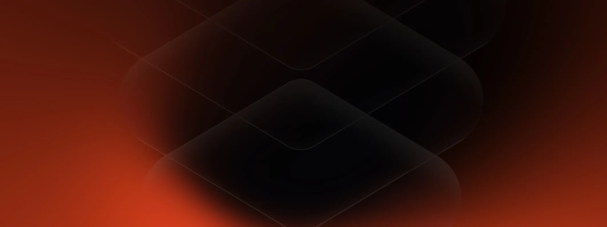 Abstract dark background with merged black and orange gradient shapes.