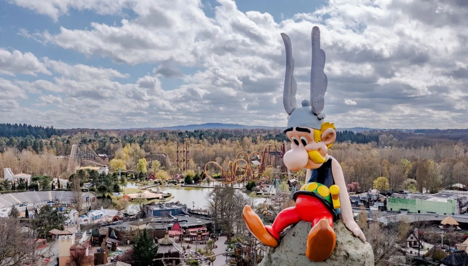 Vue du parc Astérix