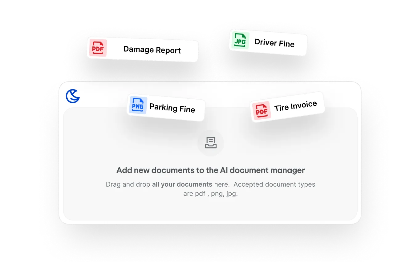 Screenshot showing bulk upload of documents to the AI document manager.