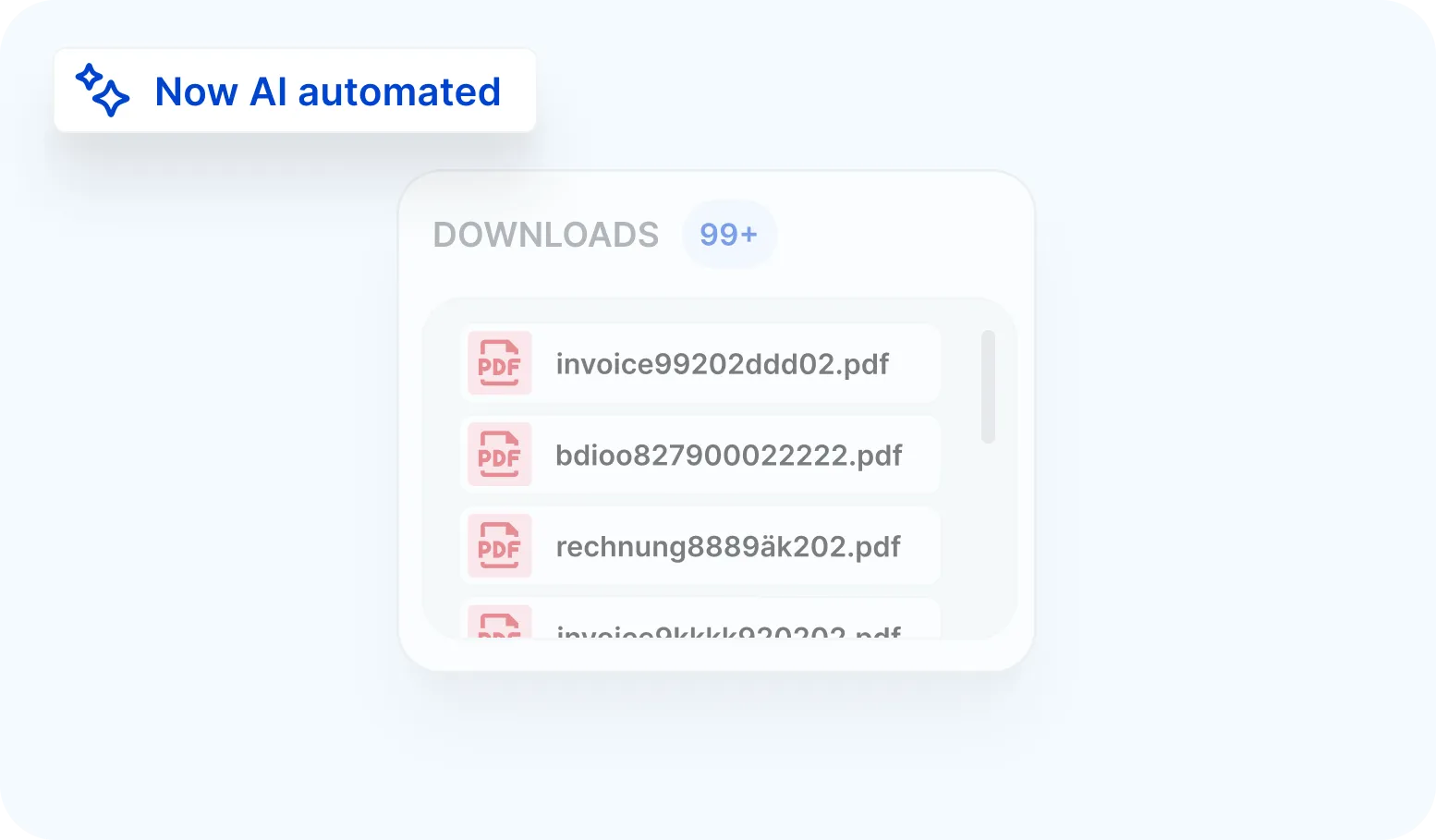 Screenshot showing a list of fleet documents