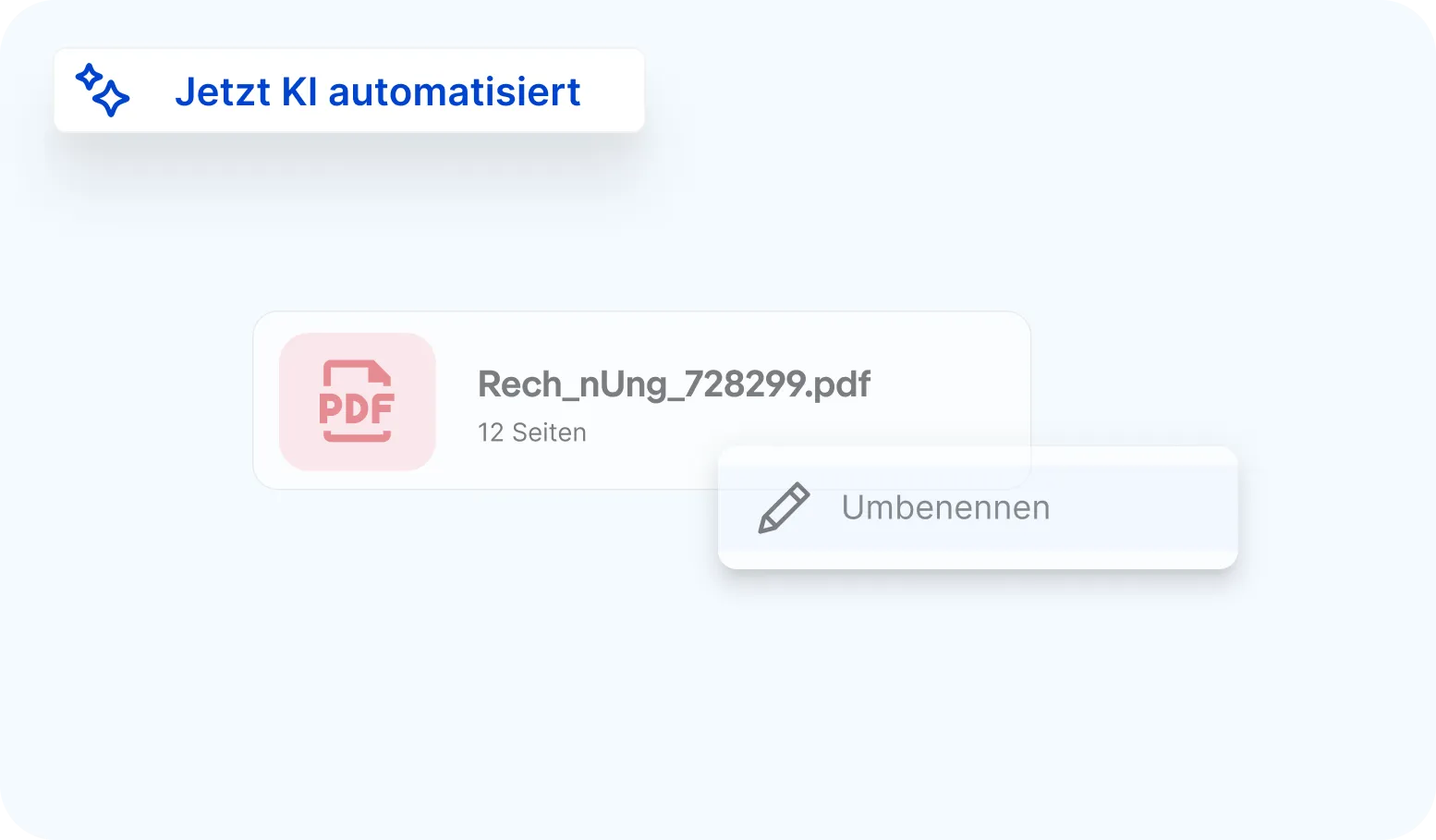 Screenshot eines Flottendokuments das automatisch umbenannt wird