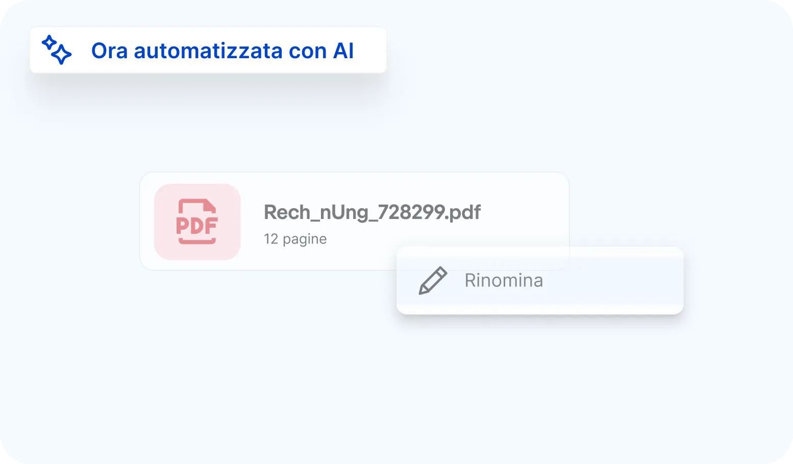 Screenshot di un documento della flotta rinominato automaticamente