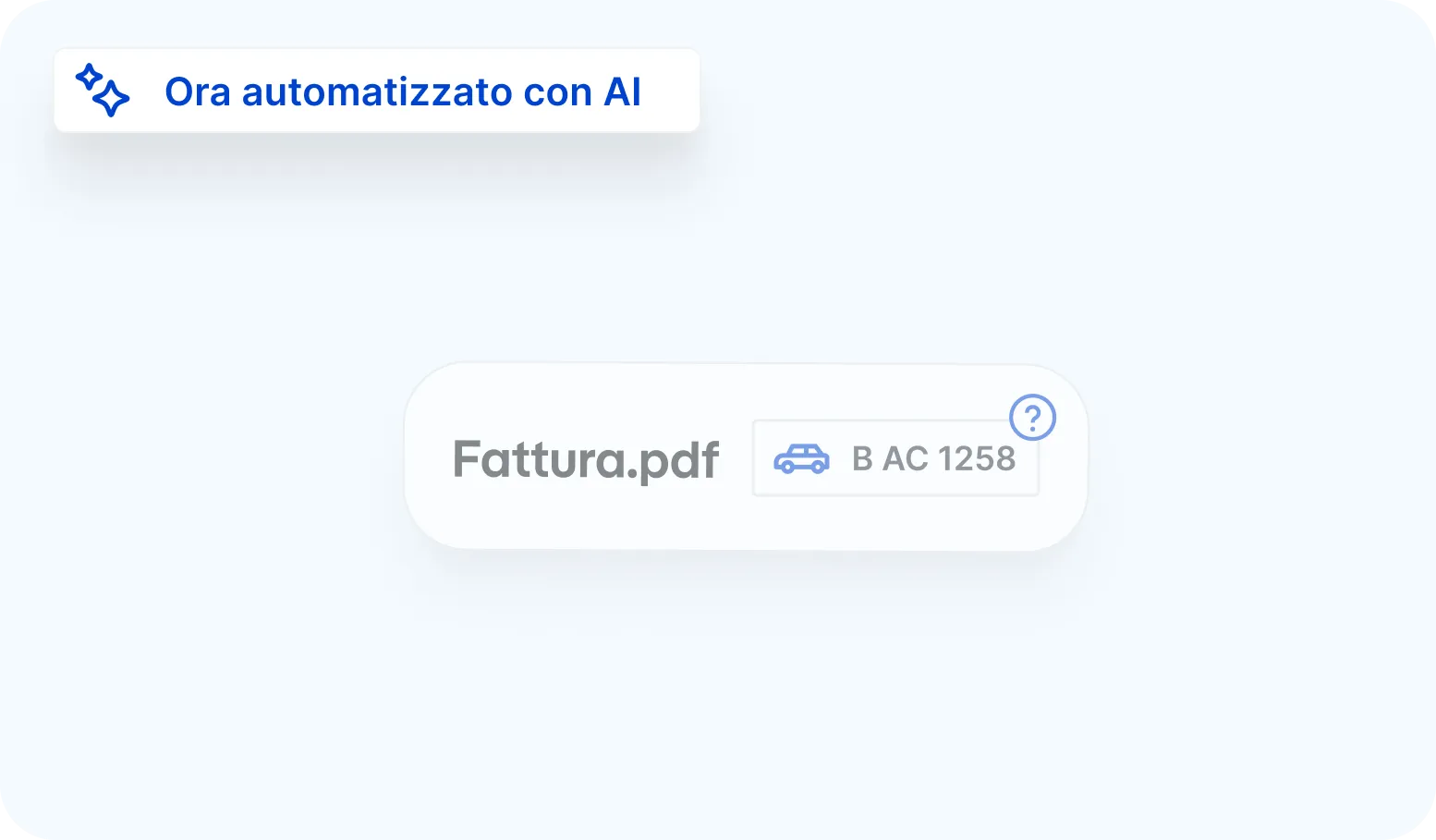 Screenshot di un documento della flotta assegnato automaticamente a un veicolo