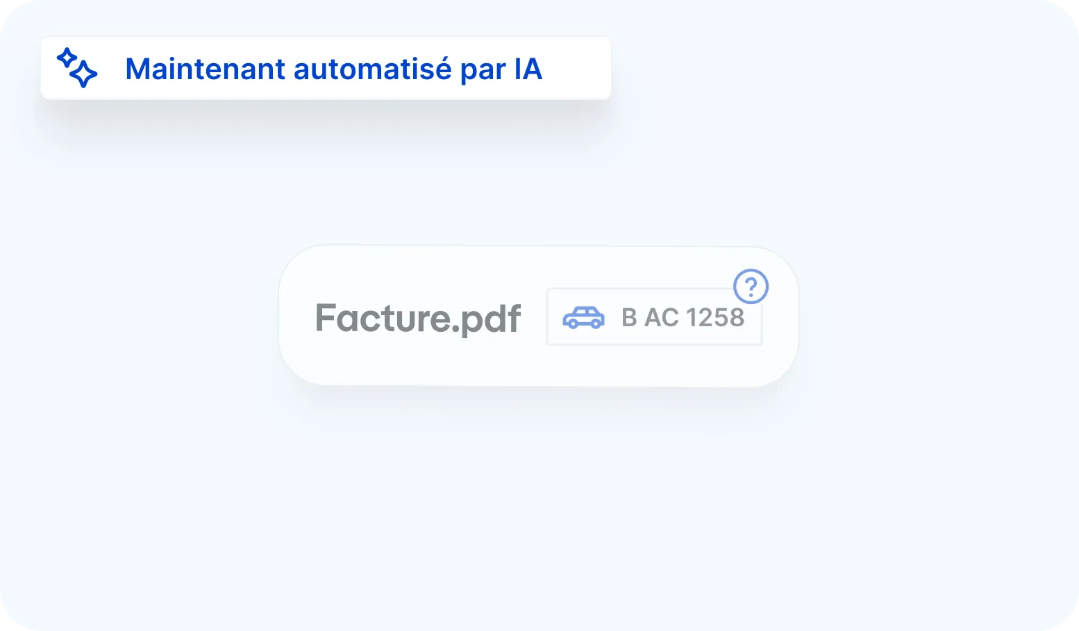 Capture d’écran d’un document de flotte attribué automatiquement à un véhicule