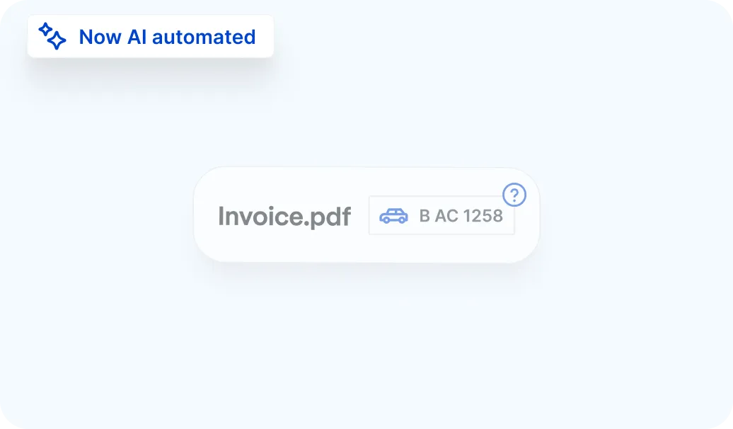 Screenshot of a fleet document being automatically assigned to a vehicle