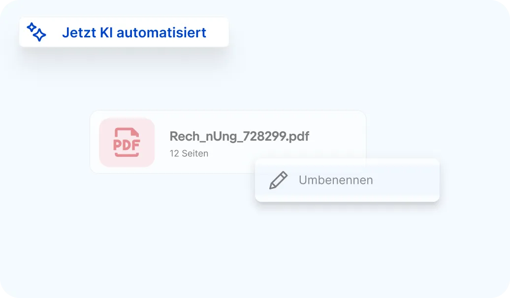 Screenshot eines Flottendokuments das automatisch umbenannt wird