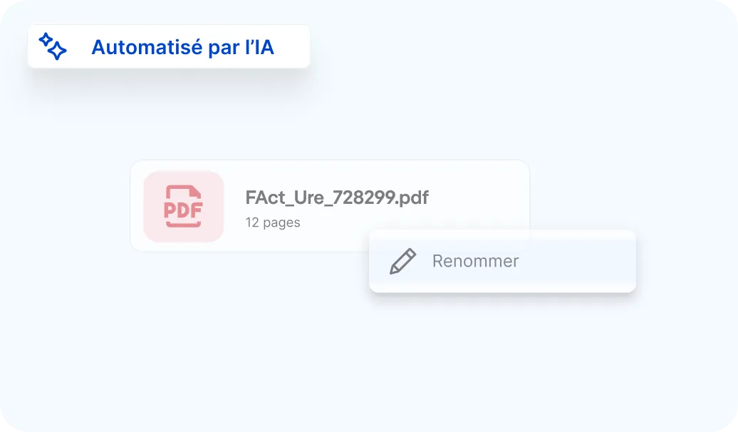 Capture d’écran d’un document de flotte renommé automatiquement