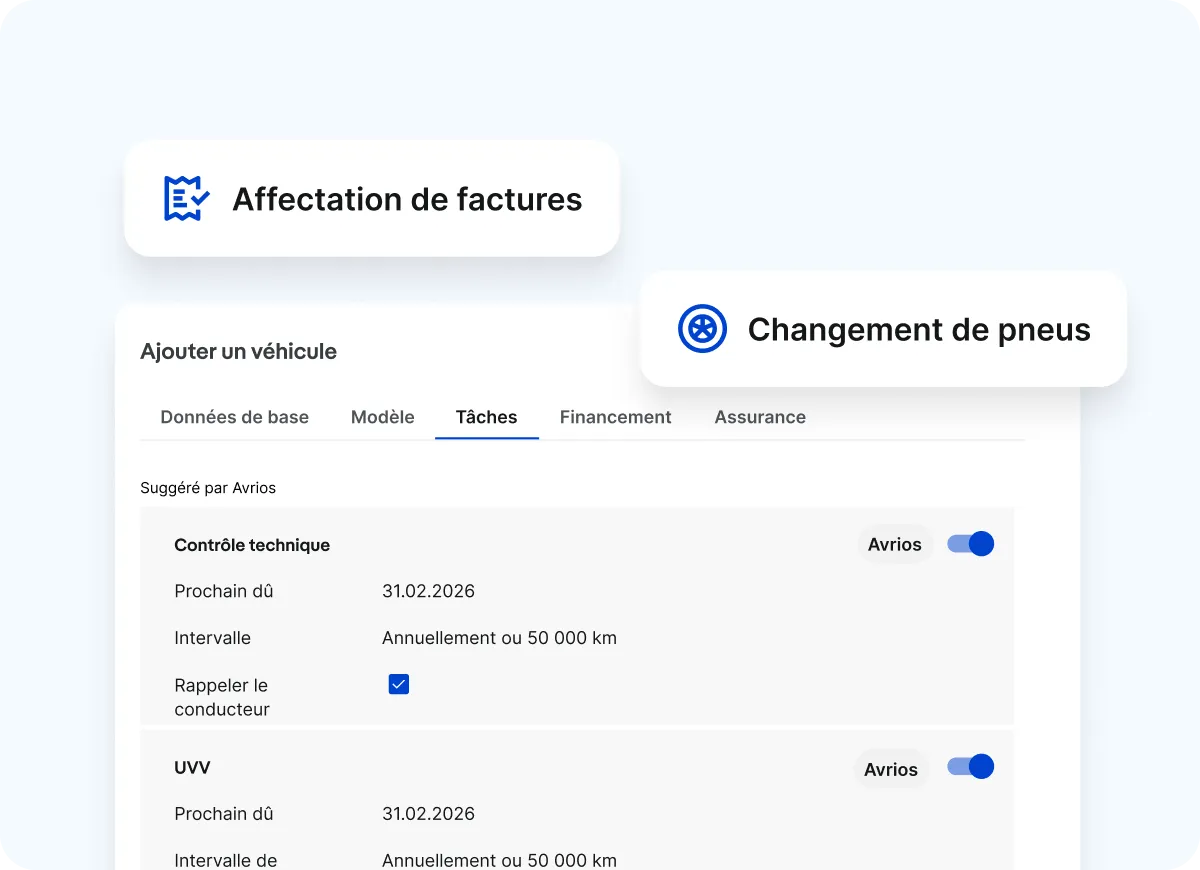 Screenshot of a page highlighting automated fleet processes and digital workflows for vehicle management.