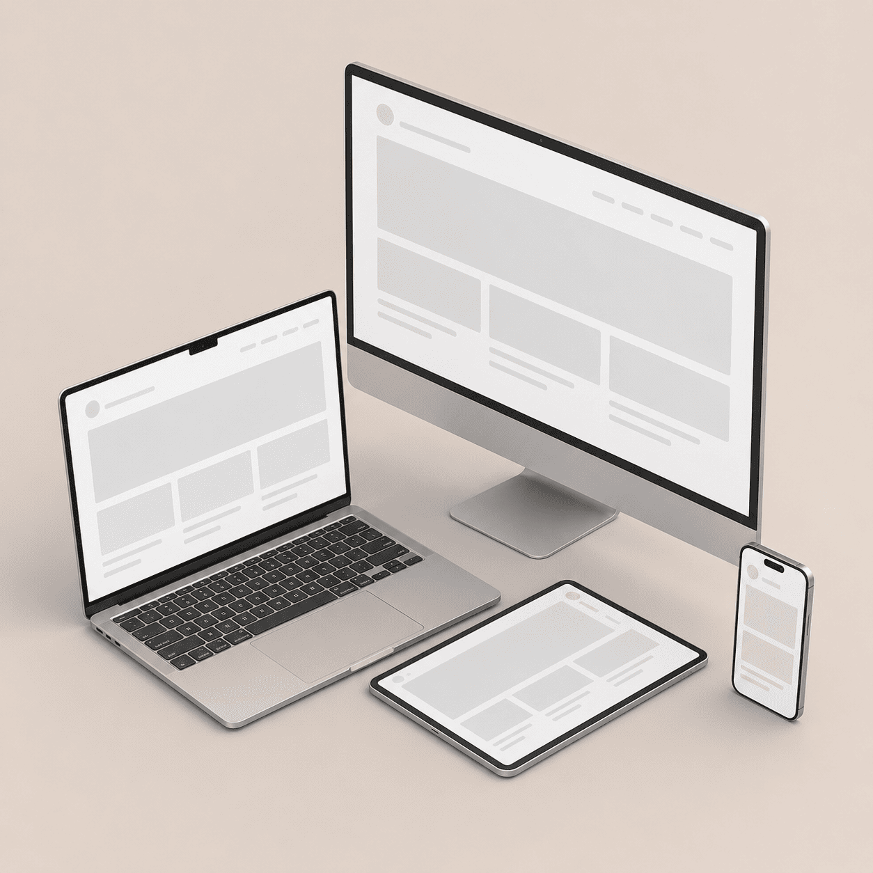 Isometric 3D devices representation