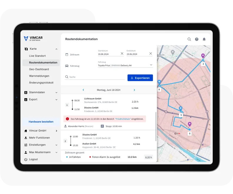 Dashboard mockup