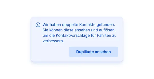Smartphone zeigt die Fahrtenbuch-App im neuen Design mit einer Liste erfasster Fahrten in Berlin und der Einblendung „Jetzt im neuen Design".