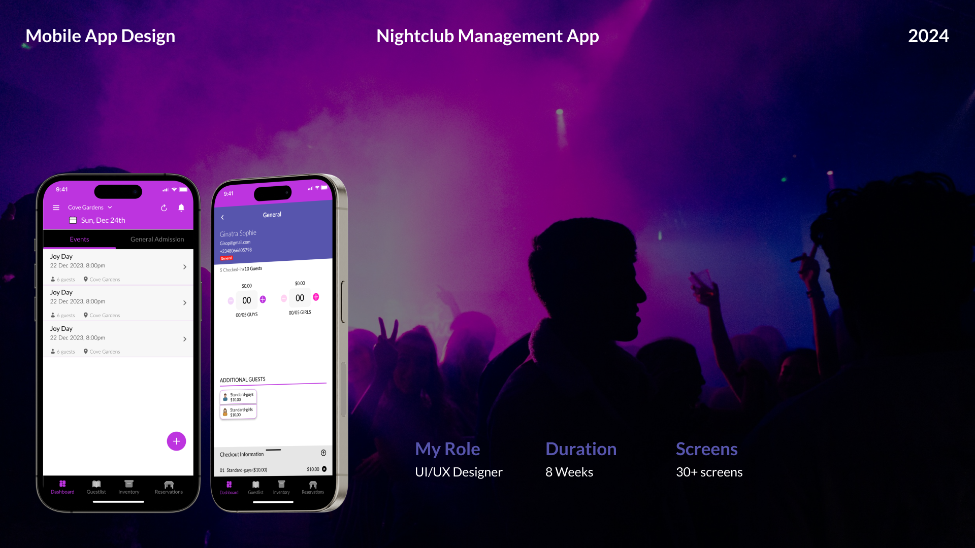 Night club management app
