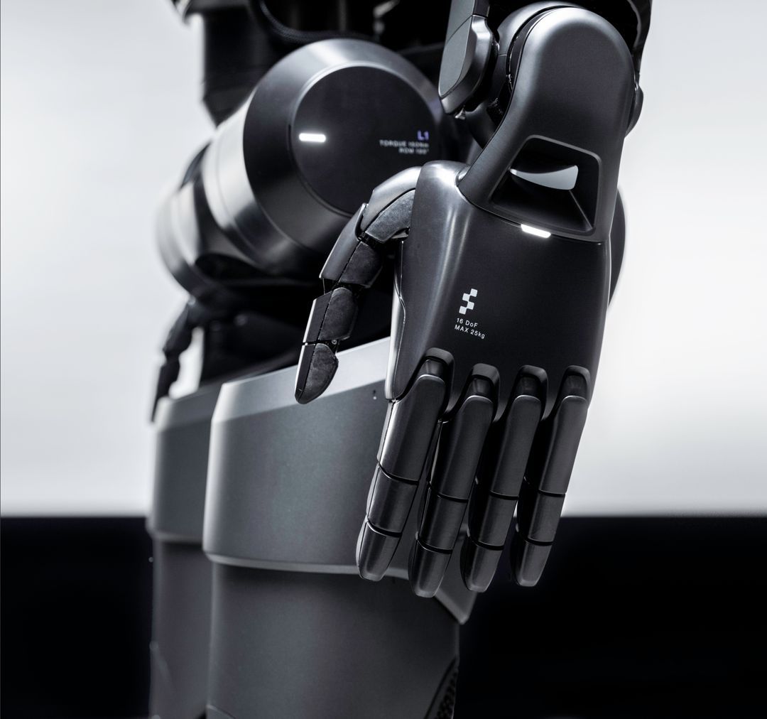 Close-up of a robotic hand