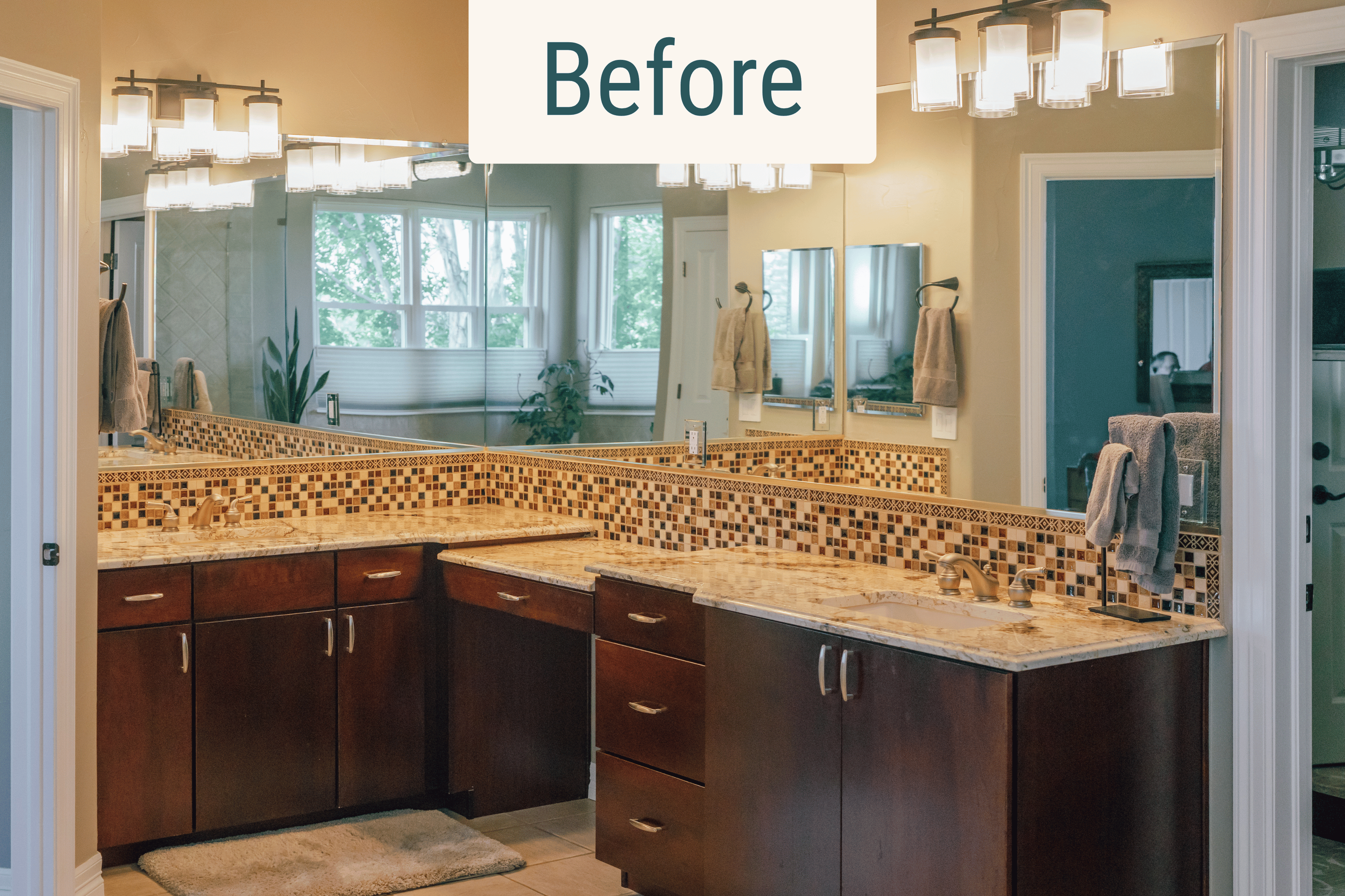 before bathroom remodel in denver