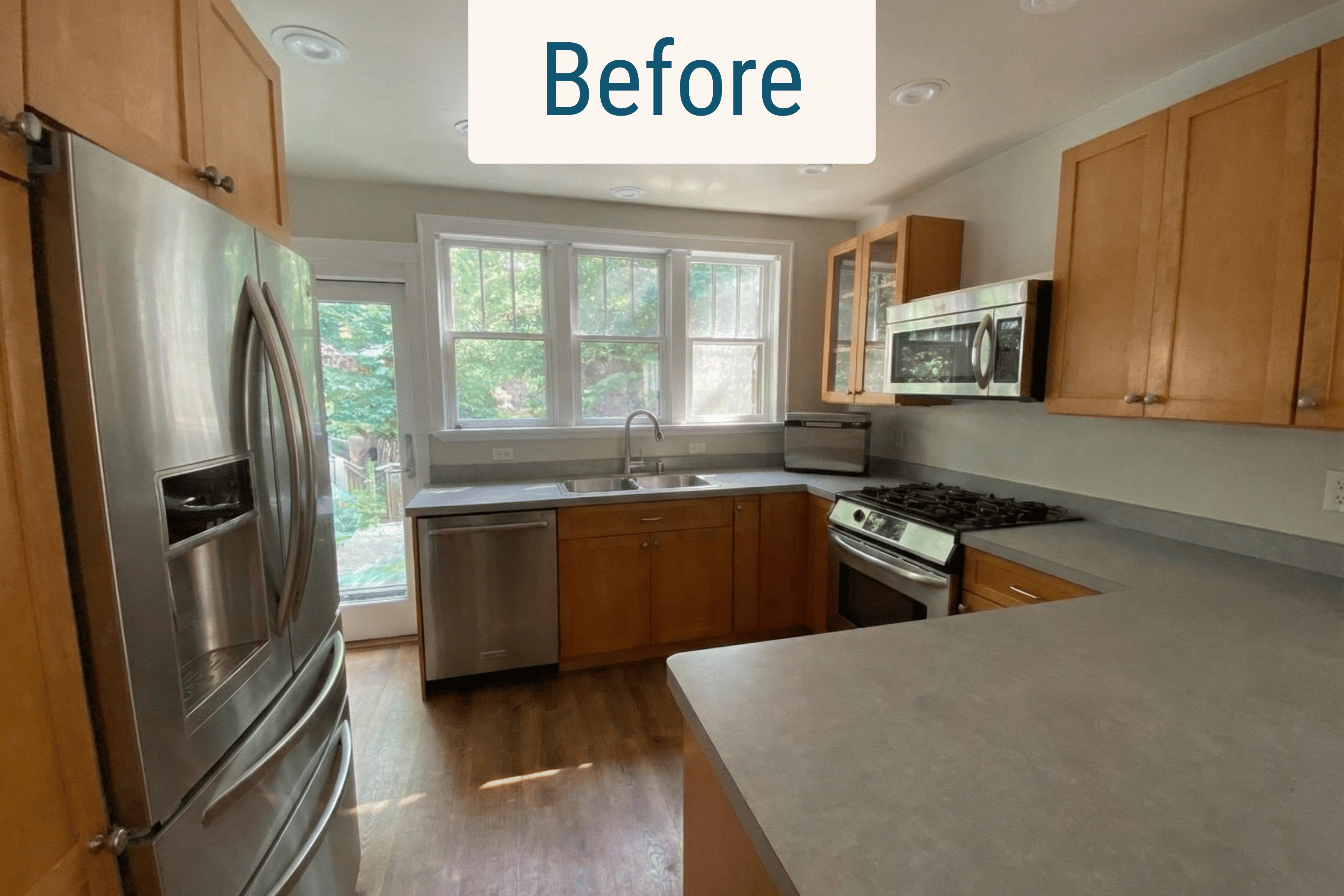 before kitchen expansion remodel