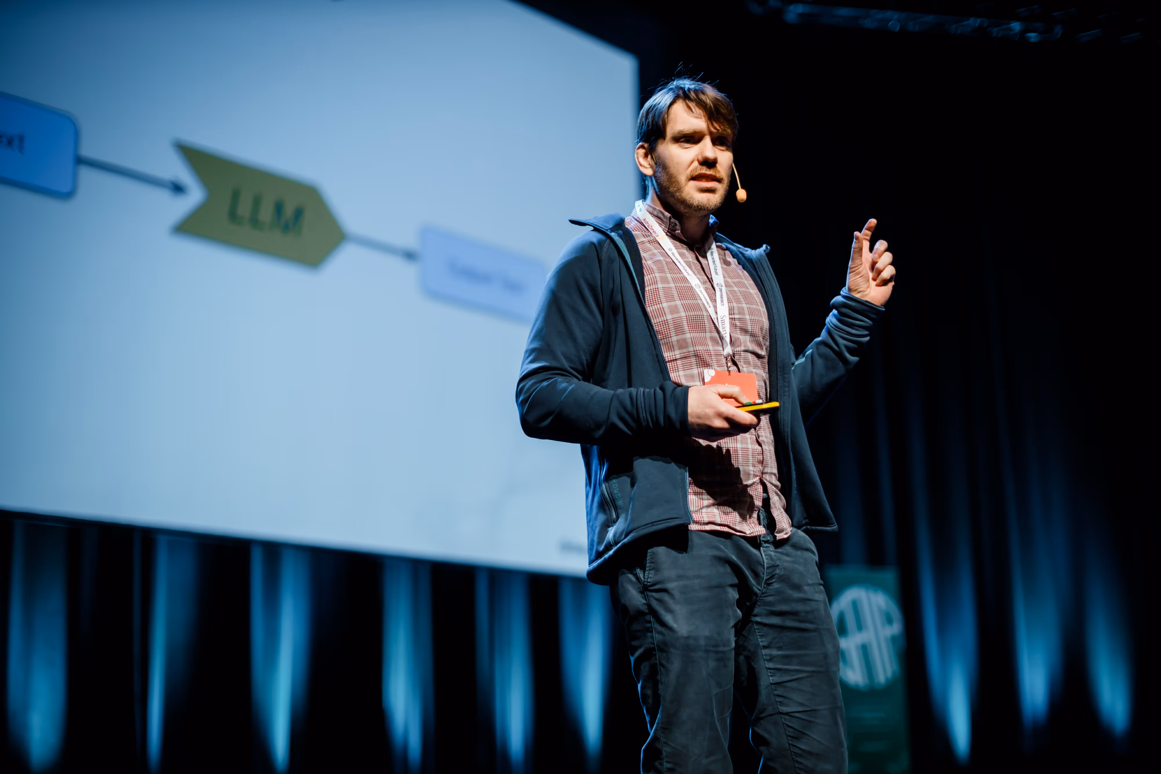 Aron Lagerberg from Recorded Future during the 2024 GAIA Conference. Photo by Anton Kozyr.