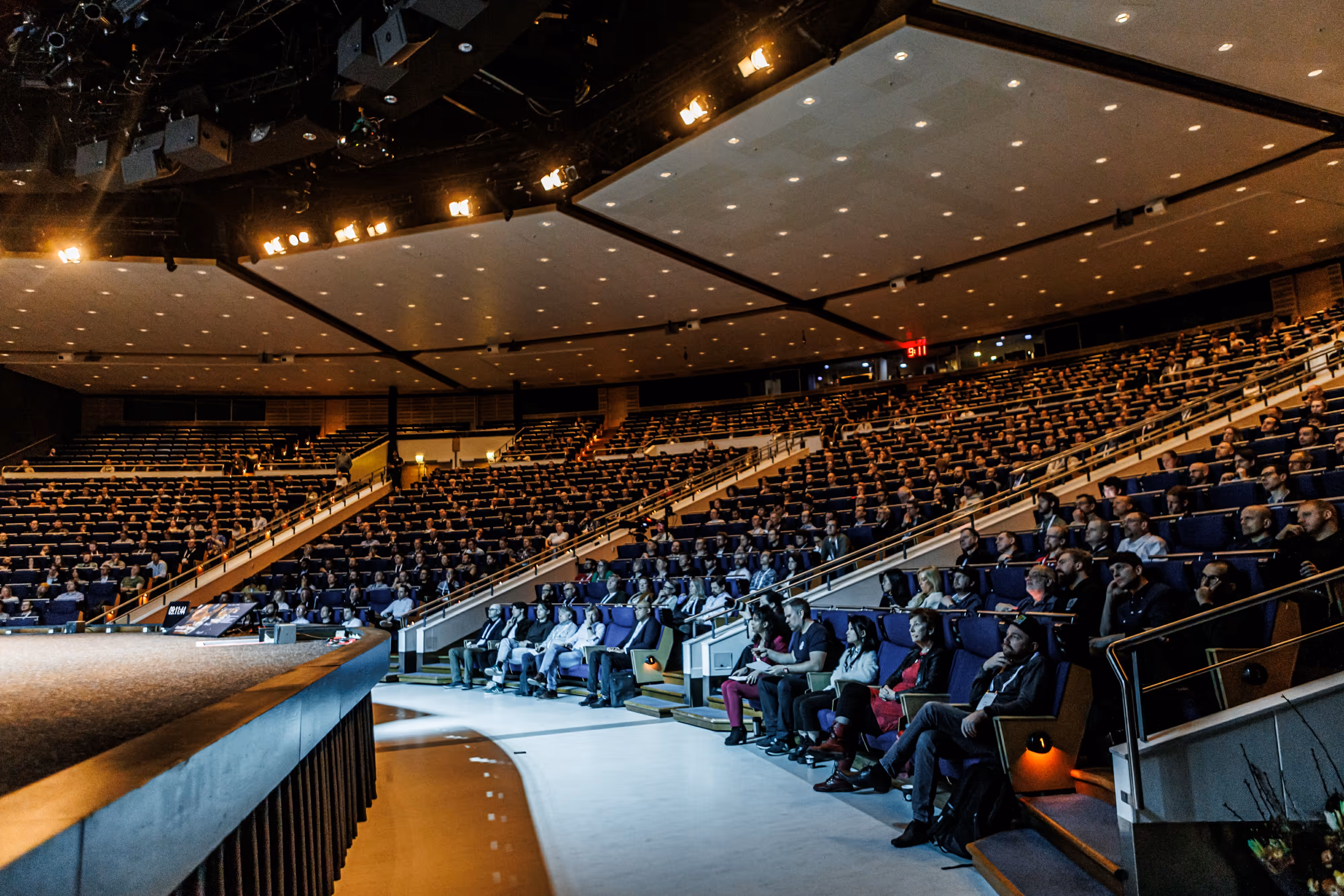 A photo of the audience in the Congress Hall awaiting the opening of the 2025 GAIA Conferece. Photo by Anton Kozyr.