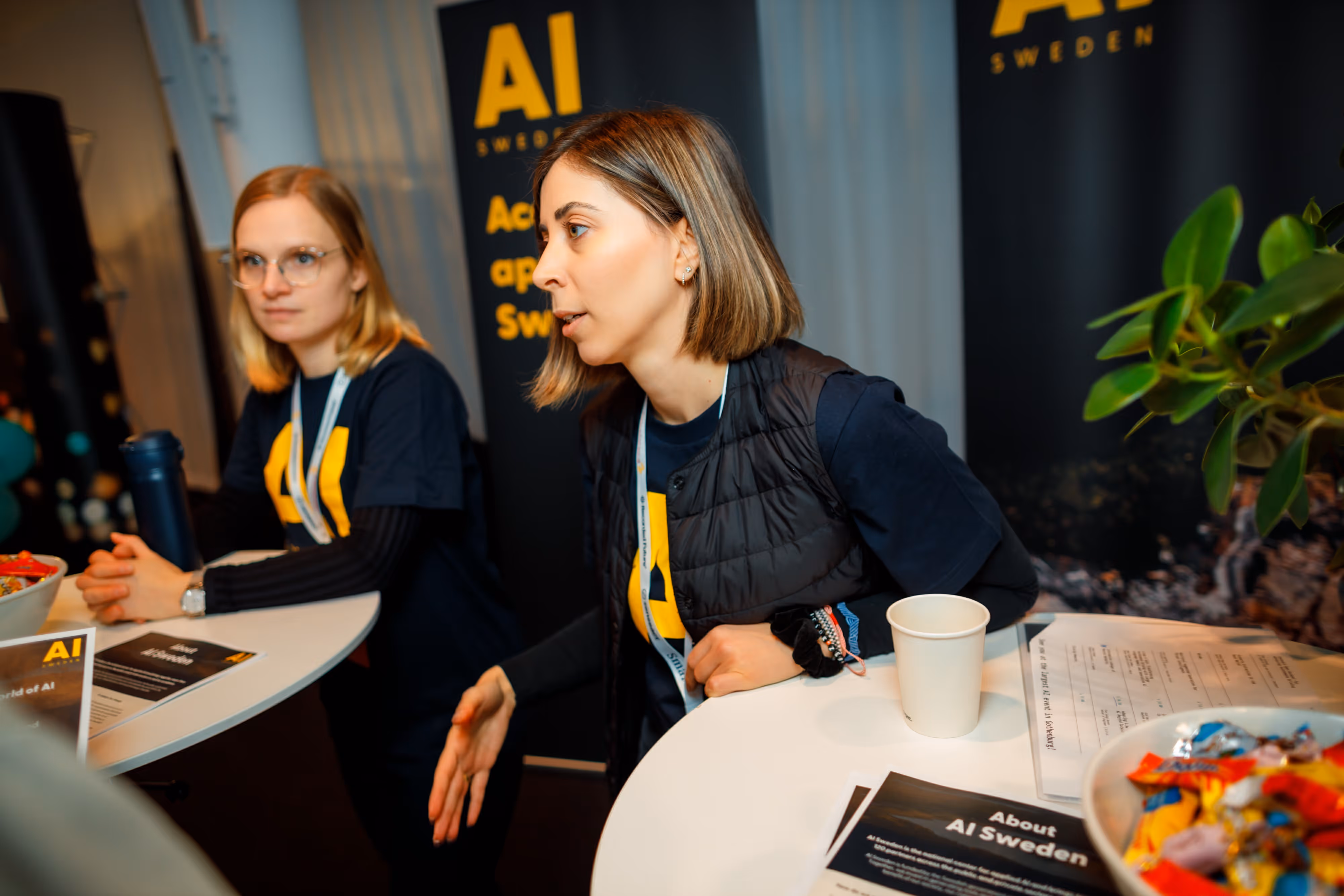 A photo of the AI Sweden booth at the 2024 GAIA Conference. Photo by Anton Kozyr.