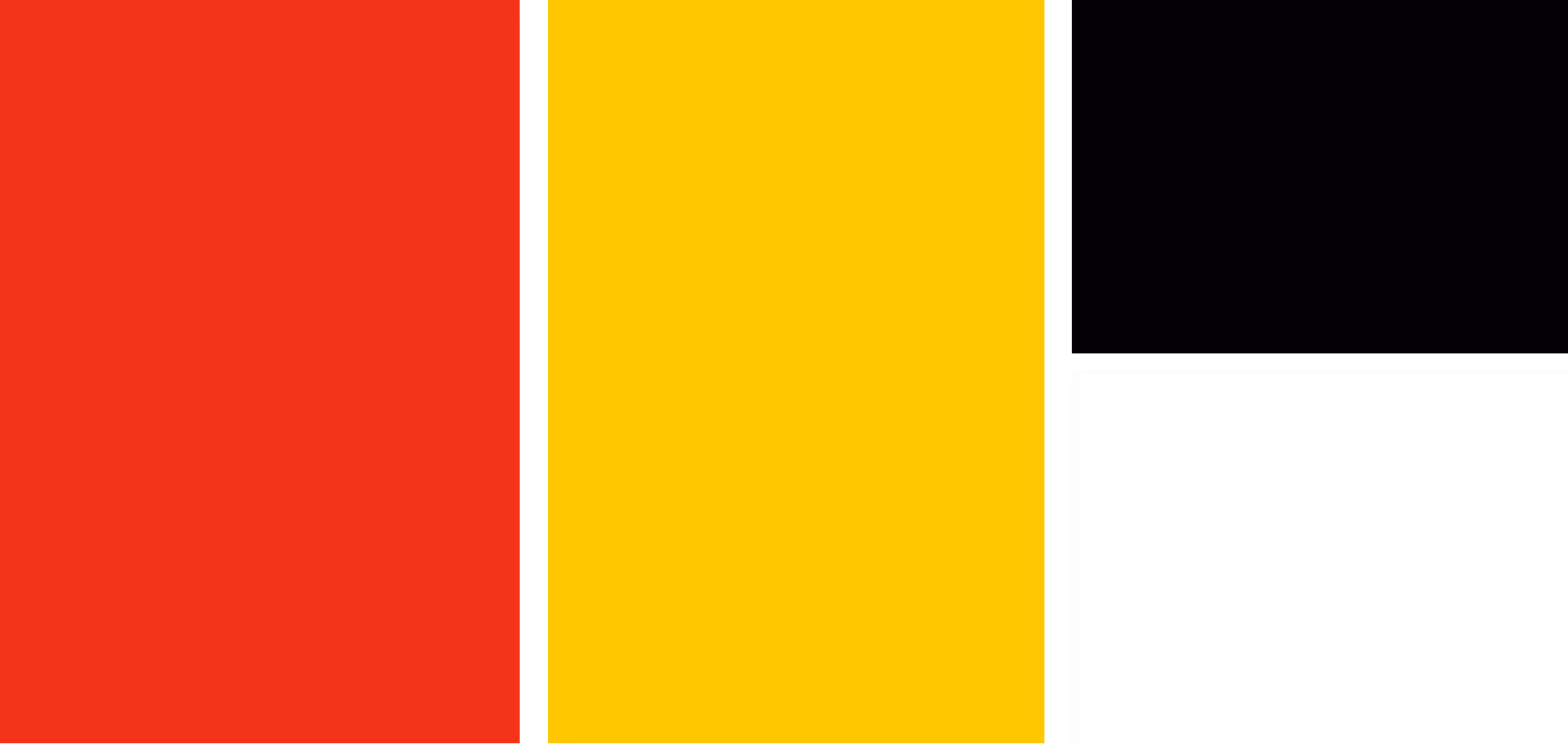 Take 5 Carolinas color palette of red, yellow, black, and white