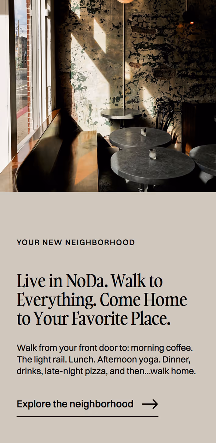 A blog card about exploring the NoDa neighborhood of Charlotte, NC.
