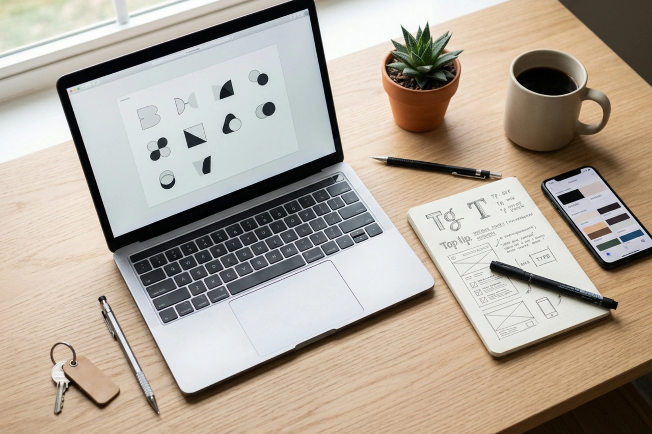 Cohesive modern brand identity elements including logos typography and color palettes Cohesive modern brand identity elements including logos typography and color palettes