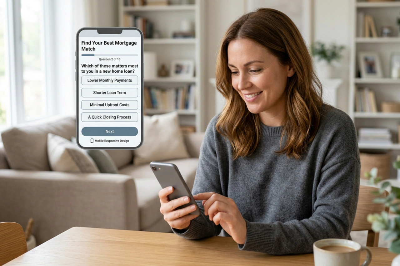 mobile responsive mortgage lead quiz screen mobile responsive mortgage lead quiz screen