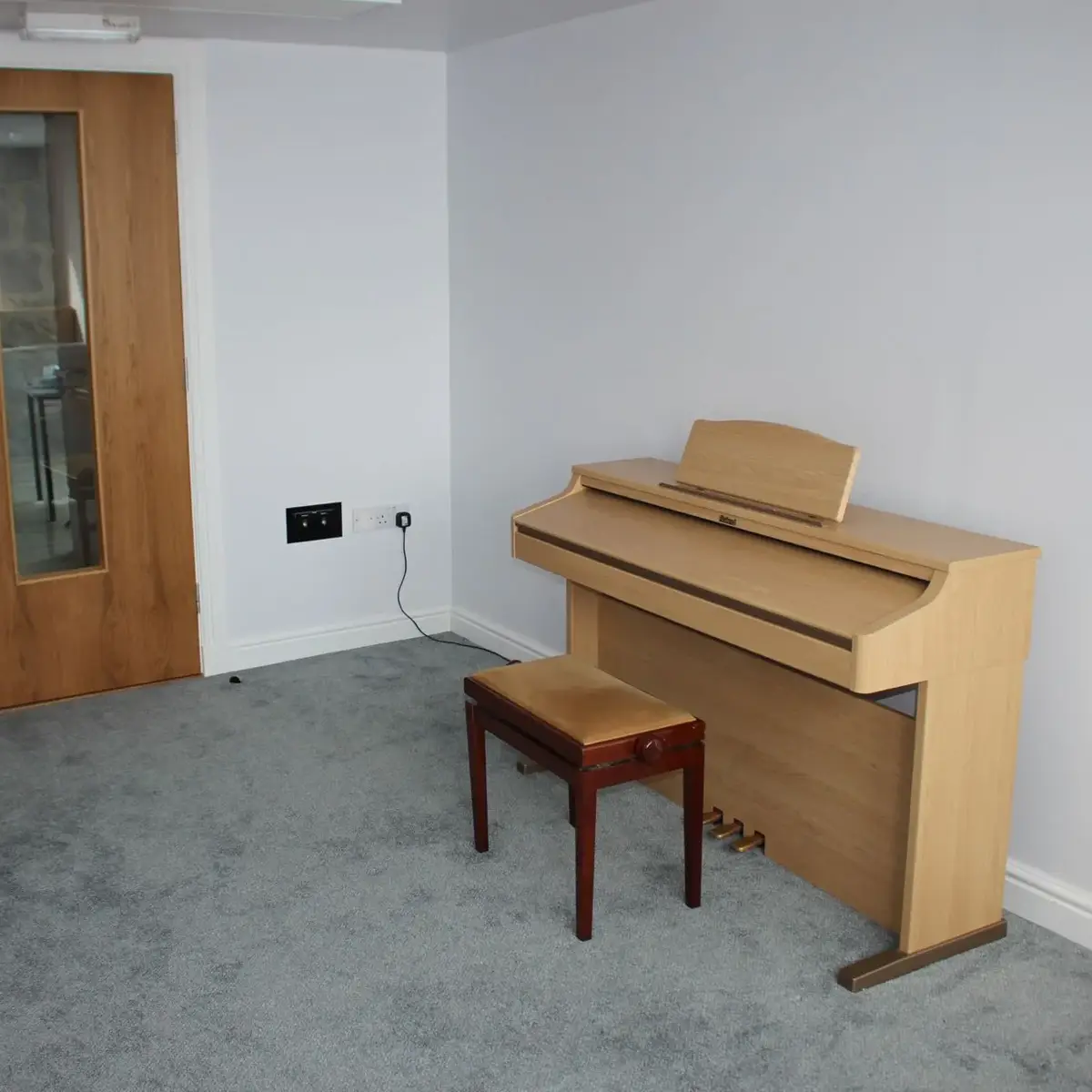 Piano in Practice Room
